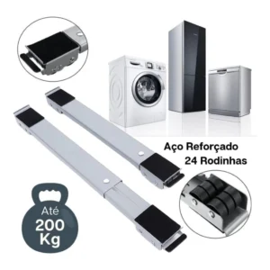 Base Móvel Para Máquina De Lavar Geladeira Suporte Universal Ajustável Com Rodinhos